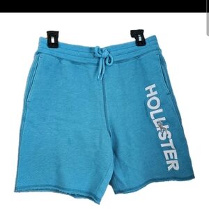 Hollister Men's Athletic Shorts in Aqua Blue